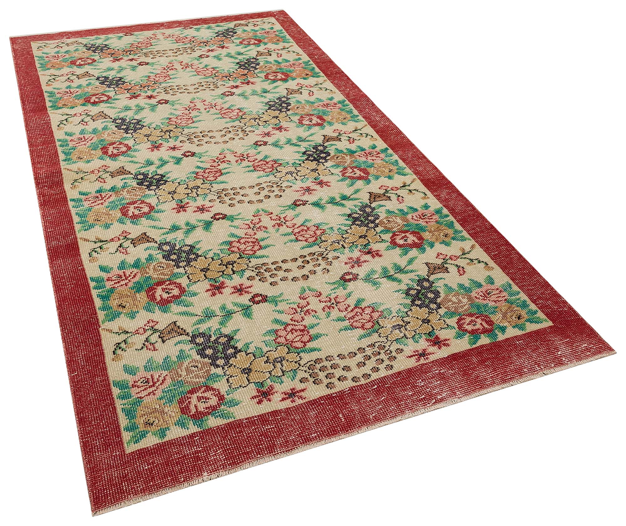 Vintage Halı Eskitme El Dokuması 151x277 cm 10432