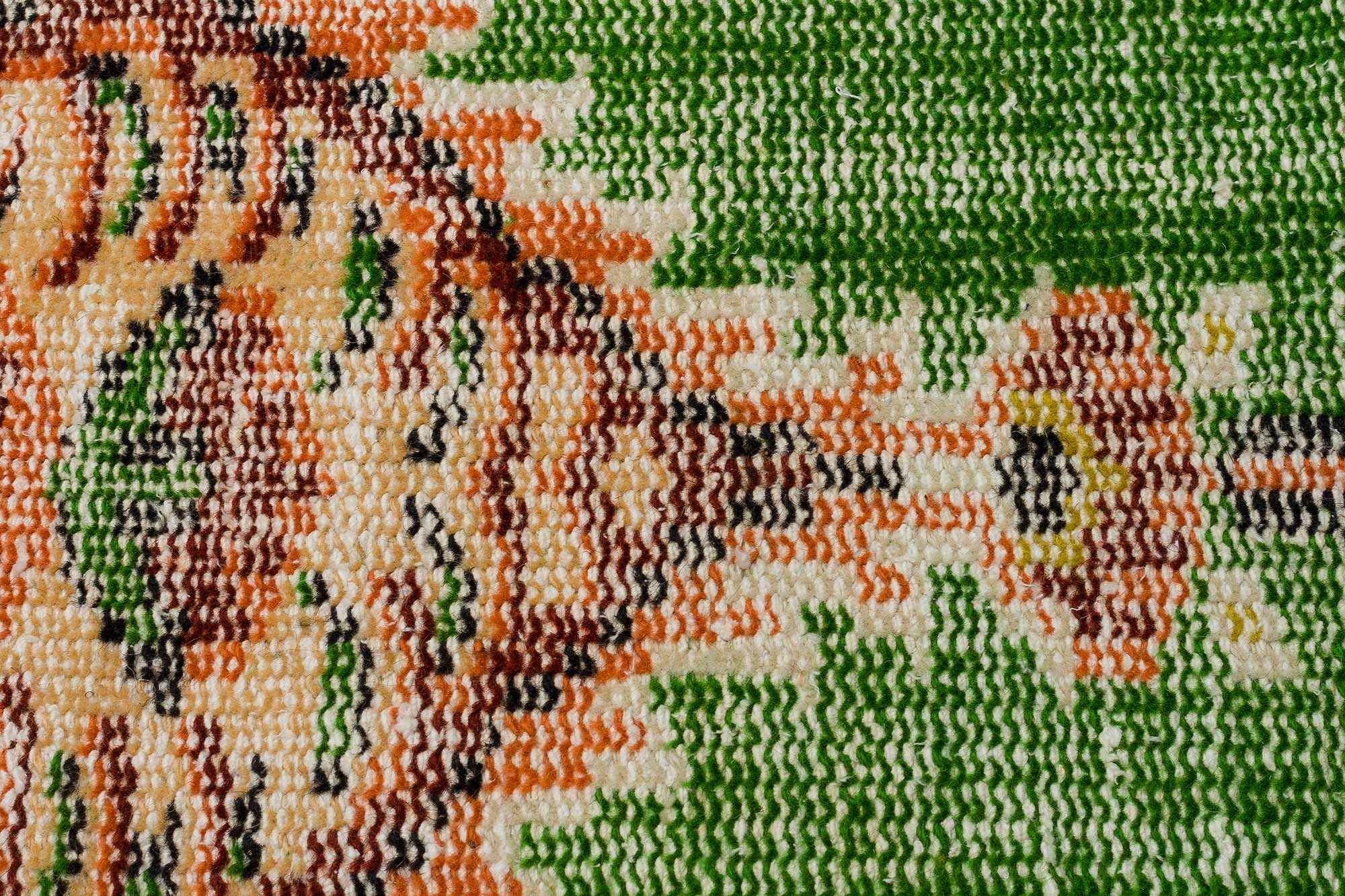 El Dokuma Vintage Eskitme Halı 159x255 cm 10438 - Görsel 5