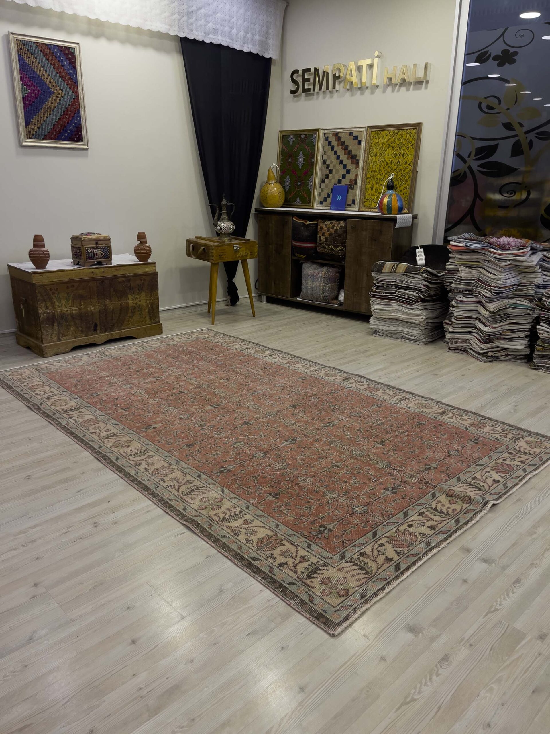 Eskitme El Dokuma Vintage Halı 164x270 cm 10453 - Görsel 5