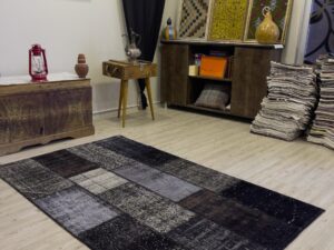 Eşsiz Güzelliğe Sahip Olan Özel Patchwork Halı 117x190 cm 4000