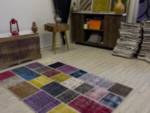 Modern Eşsiz Özel Patchwork Halı 116x186 cm 4001