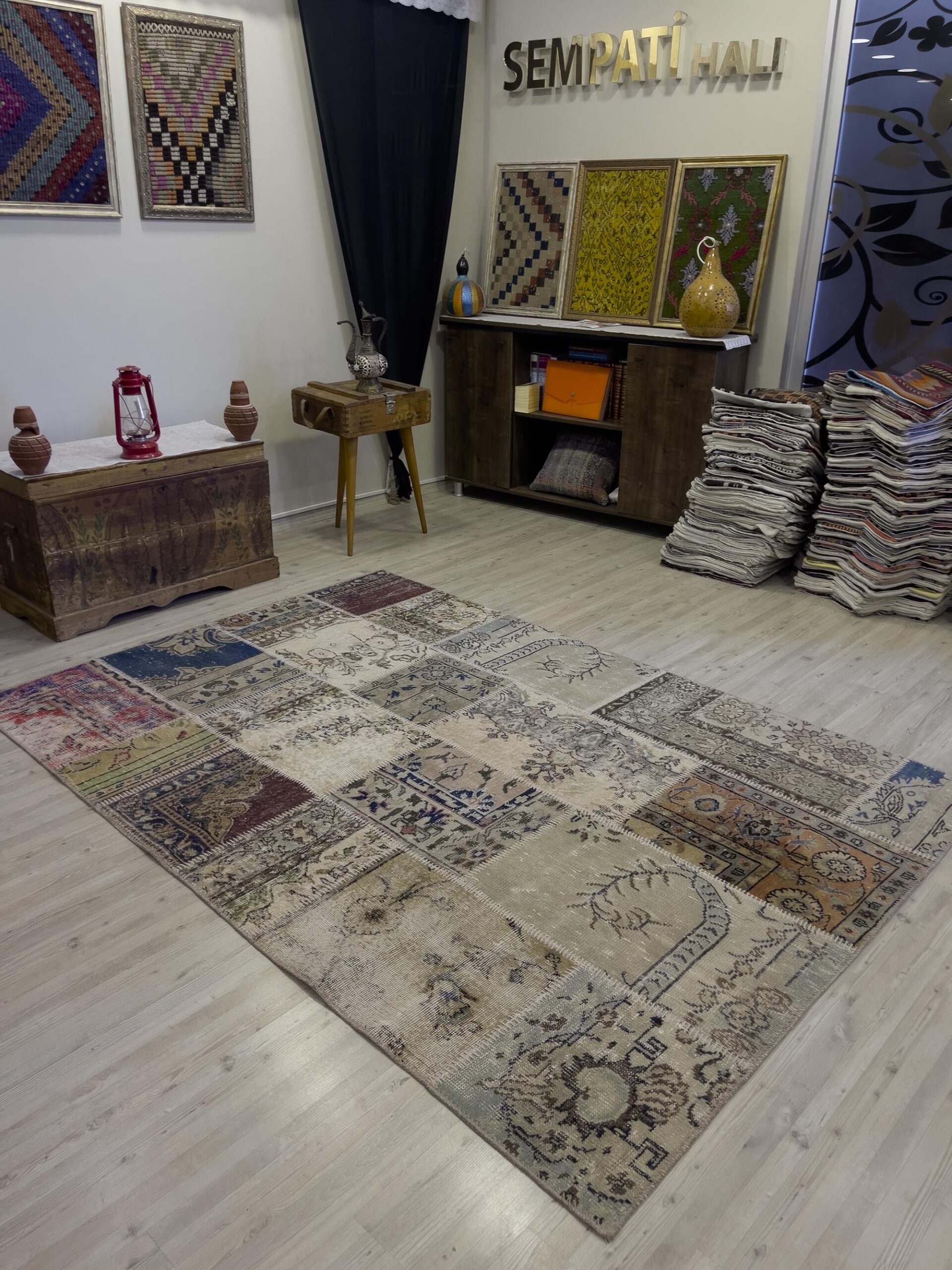 Eşsiz Klasik Gereçk Özel Patchwork Halı 162x234 cm 4005