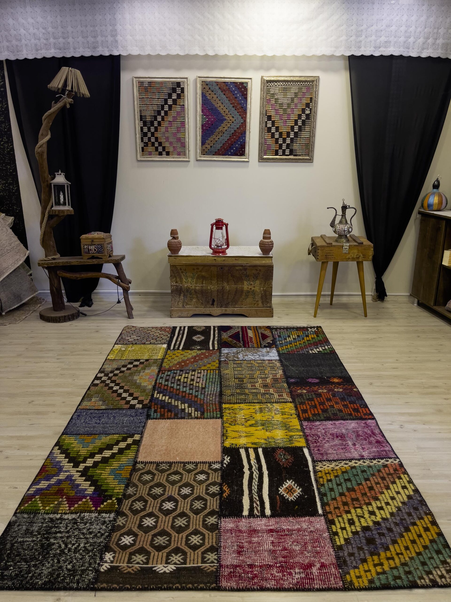 Modern Eşsiz Özel Patchwork Halı 162x240 cm 4011