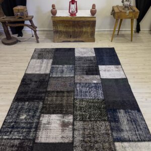 Eşsiz Güzelliğe Sahip Olan Özel Patchwork Halı 162x230 cm 4012