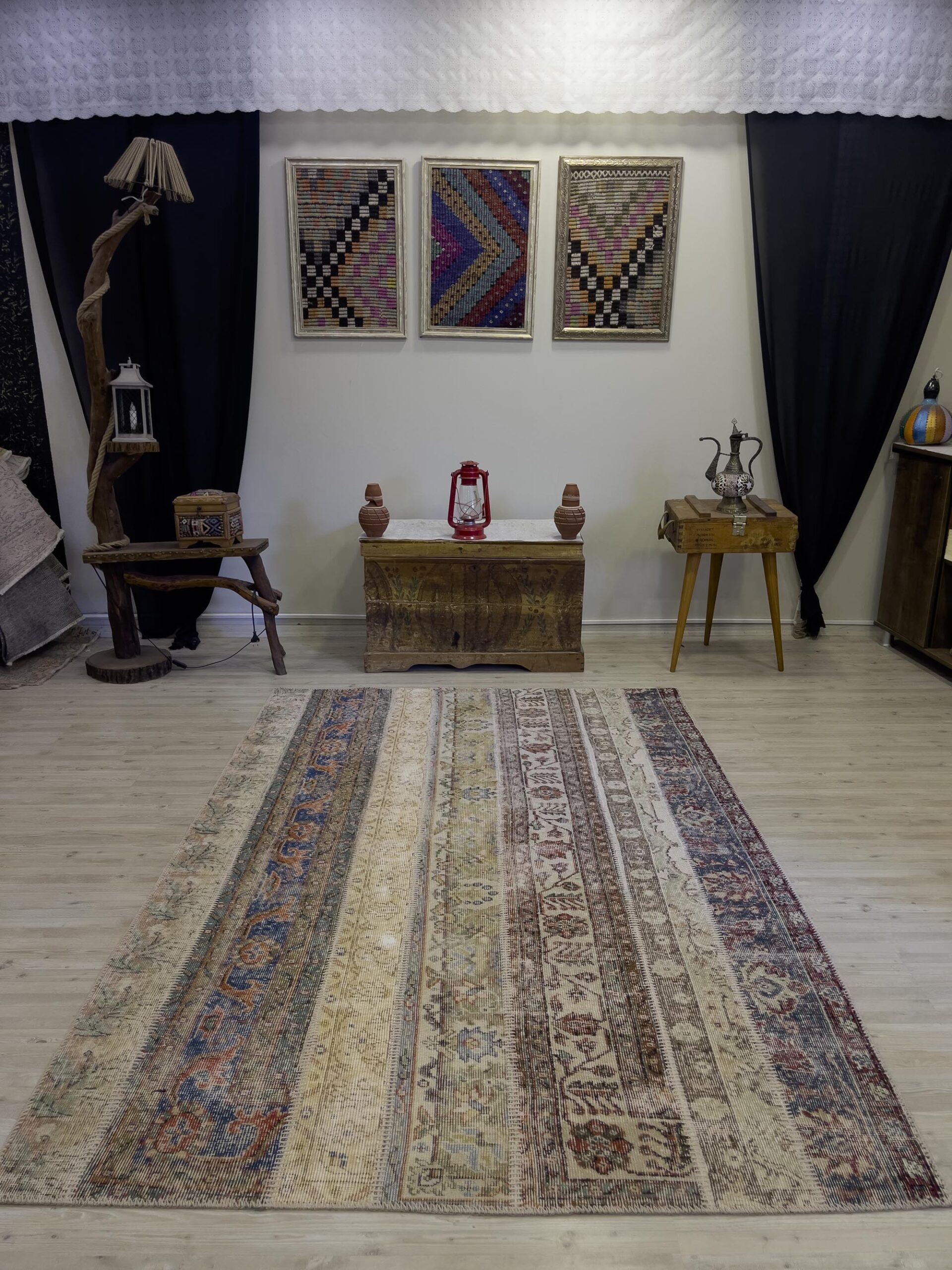 Eşsiz El Dokuma Patchwork Halı 159x234 cm 4015