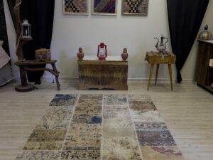 Eşsiz Klasik Gereçk Özel Patchwork Halı 161x232 cm 4017