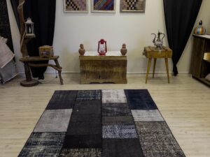 El Dokuma Eskitme Özel Patchwork Halı  162x240 cm 4021