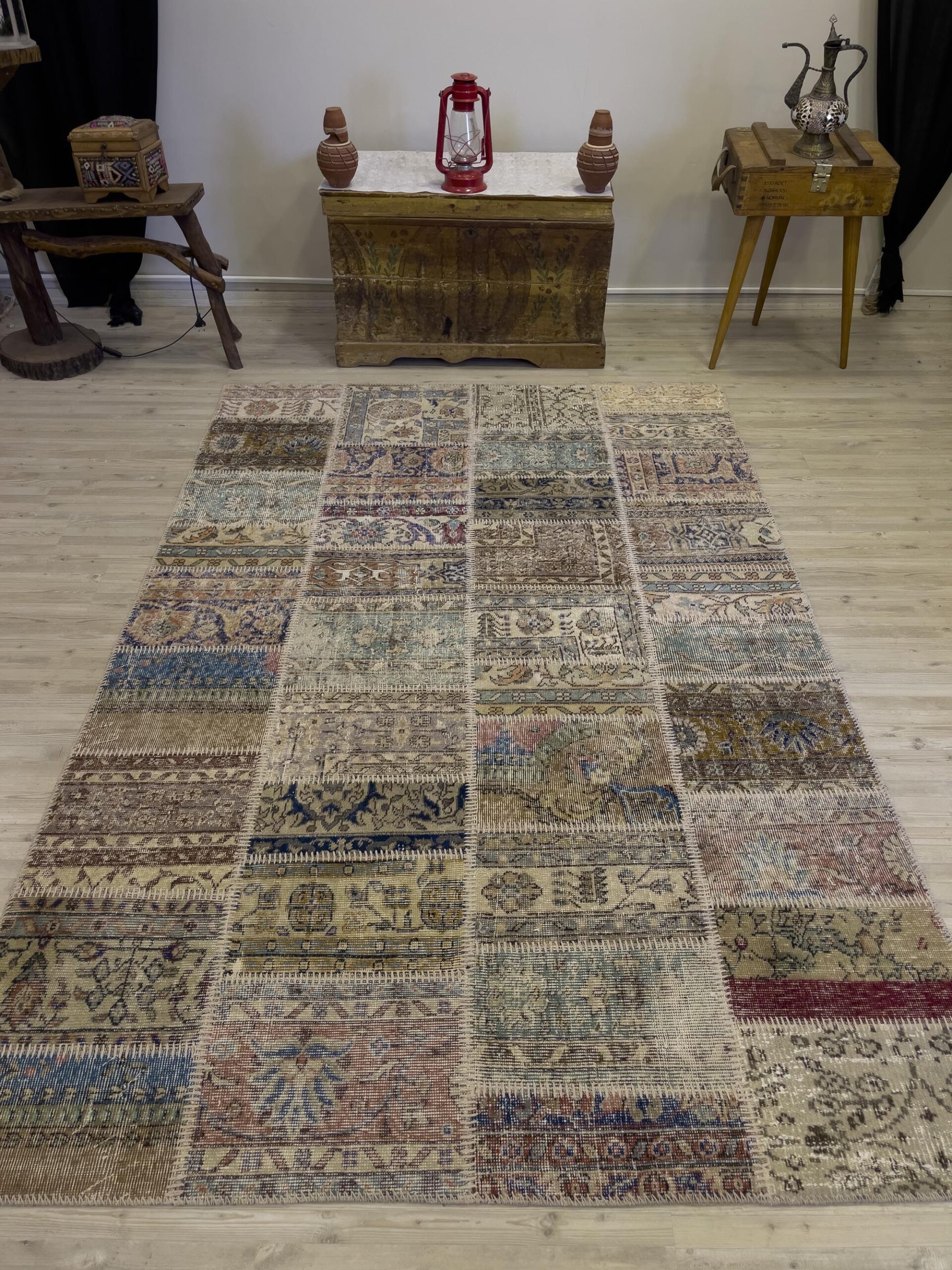 Modern Eşsiz Özel Patchwork Halı 162x243 cm 4025