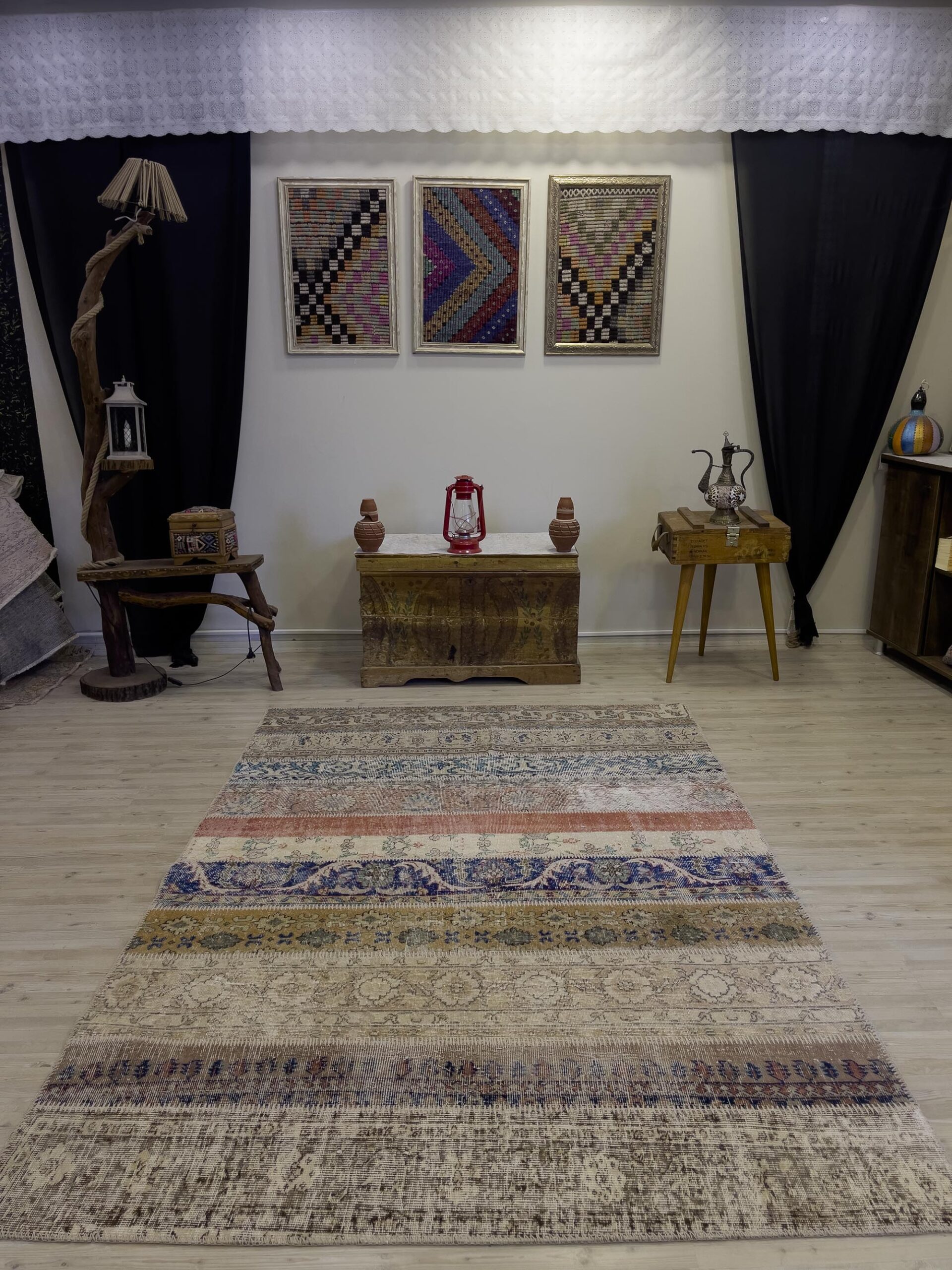 Eşsiz El Dokuma Patchwork Halı 161x232 cm 4027 - Görsel 8