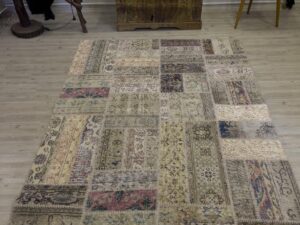 El Yapımı Patchwork Elegan Tasarım Halı 146x234 cm 4028
