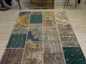 Eşsiz Güzelliğe Sahip Olan Özel Patchwork Halı  162x235 cm 4034