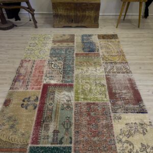 Patchwork Desenli El Yapımı Halı 161x231 cm 4038