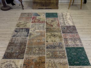 Eşsiz Klasik Gereçk Özel Patchwork Halı 162x233 cm 4044