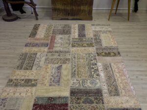El Dokuma Eskitme Özel Patchwork Halı  162x237 cm 4045