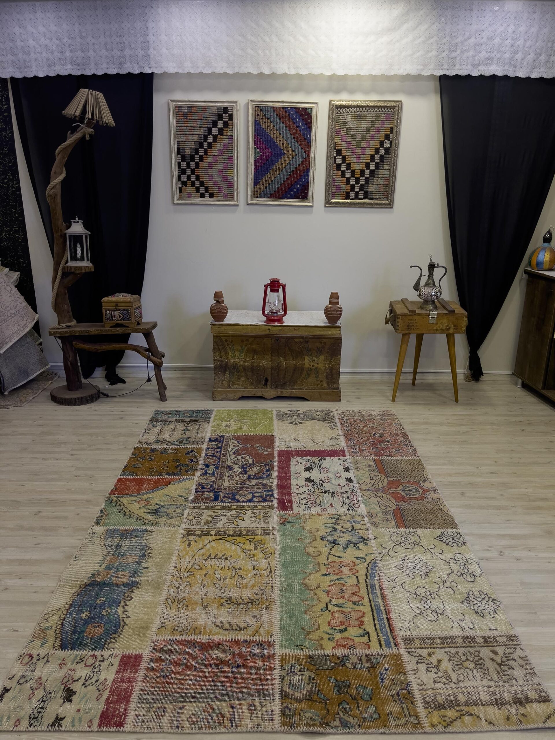 Eşsiz Güzelliğe Sahip Olan Özel Patchwork Halı 162x234 cm 4046 - Görsel 6