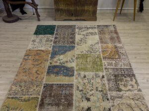 Eşsiz Güzelliğe Sahip Olan Özel Patchwork Halı 162x234 cm 4048