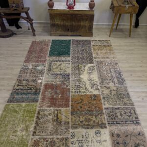 Patchwork Desenli El Yapımı Halı 160x234 cm 4050