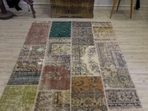 Patchwork Desenli El Yapımı Halı 160x234 cm 4050