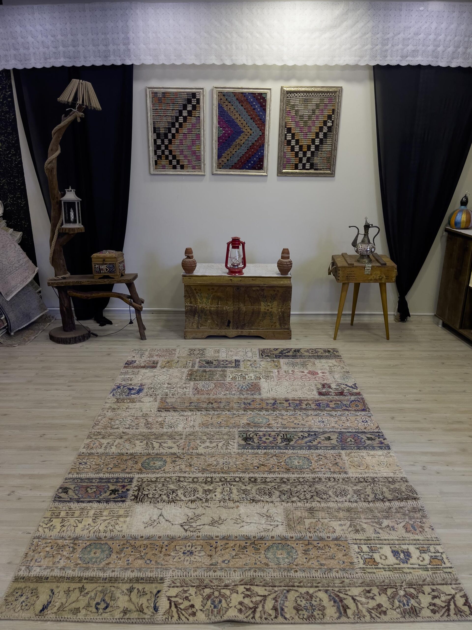 Eşsiz El Dokuma Patchwork Halı 165x235 cm 4051 - Görsel 8