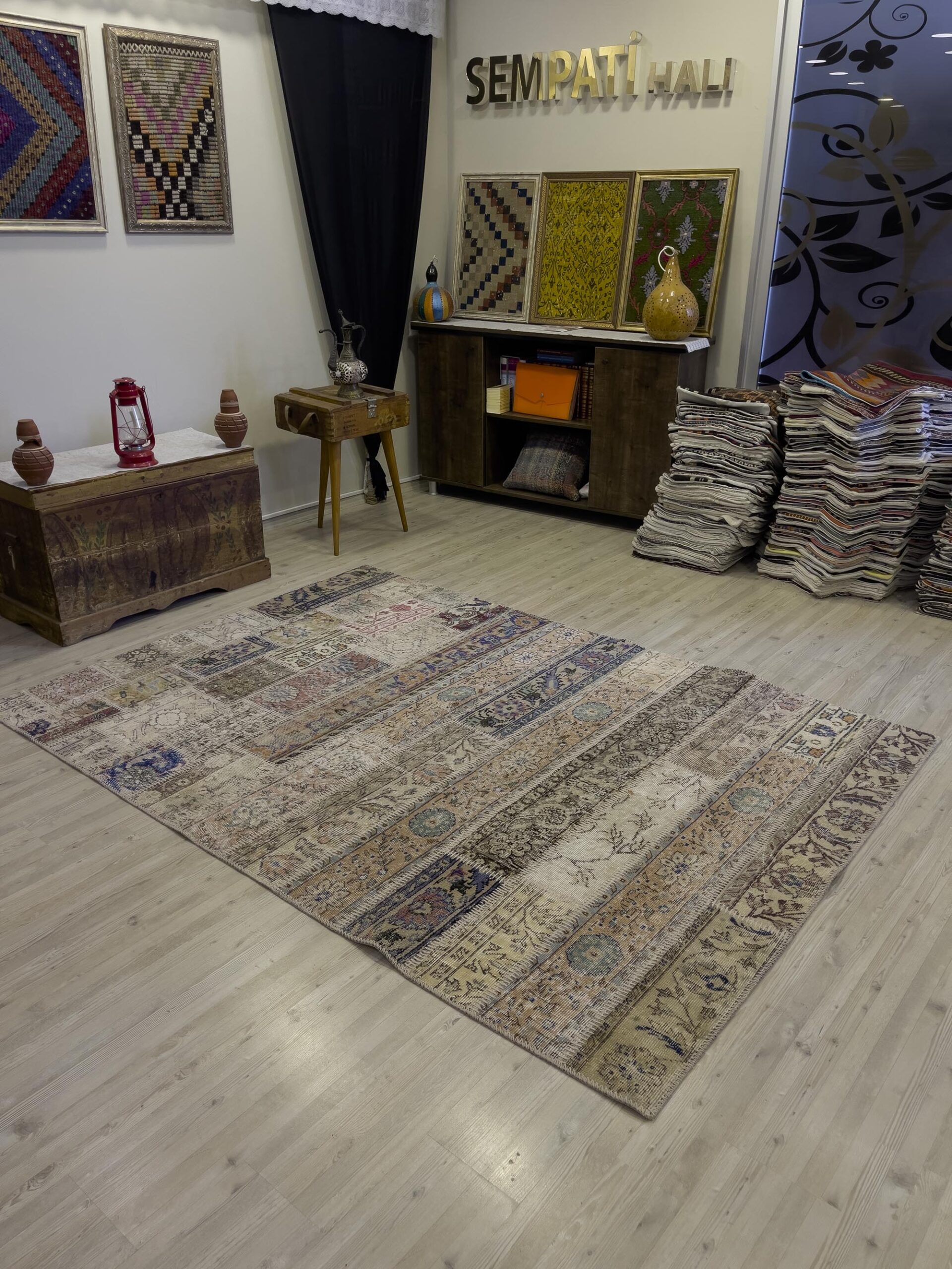 Eşsiz El Dokuma Patchwork Halı 165x235 cm 4051 - Görsel 6