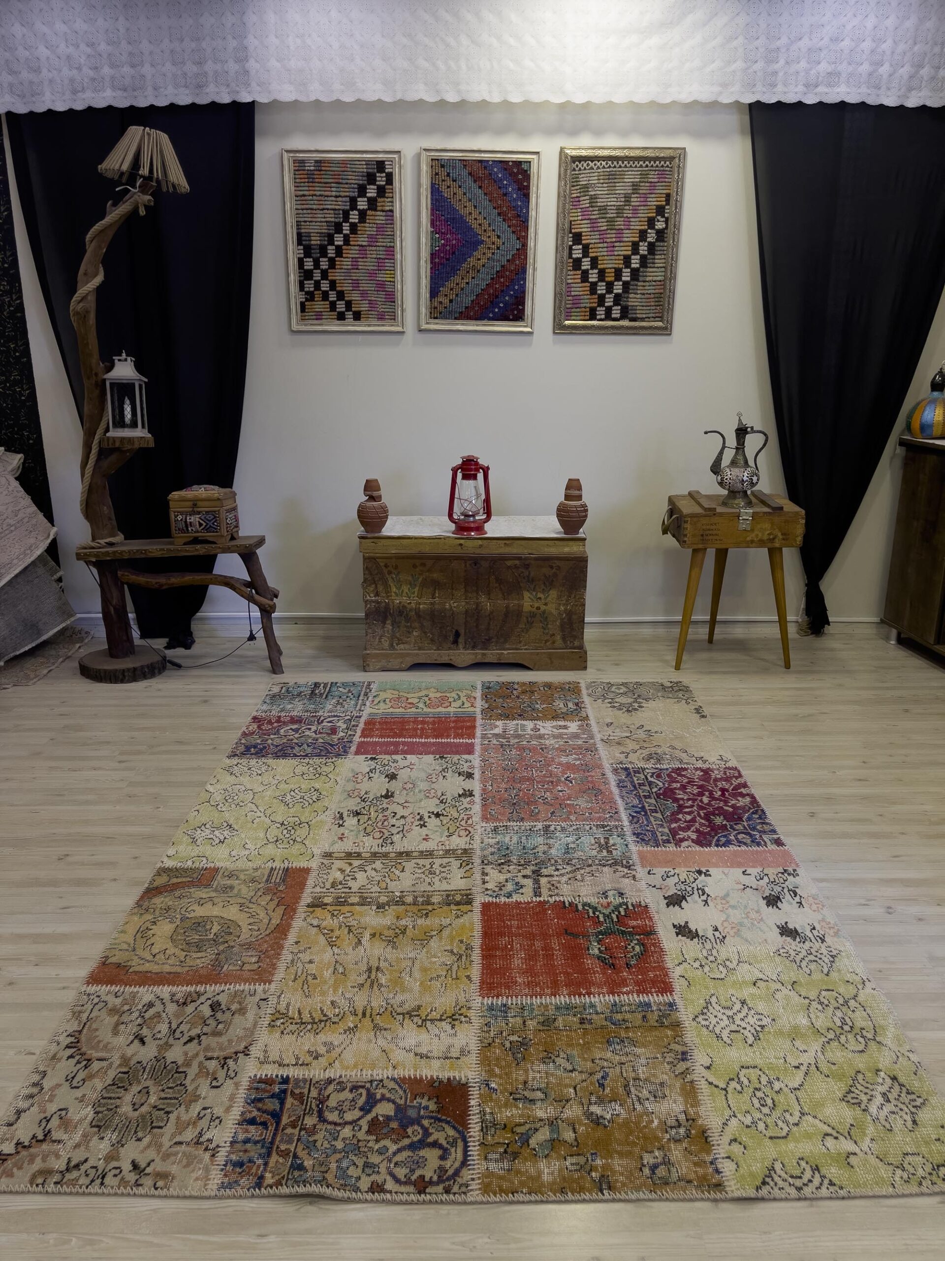 Modern Eşsiz Özel Patchwork Halı 161x233 cm 4059 - Görsel 7