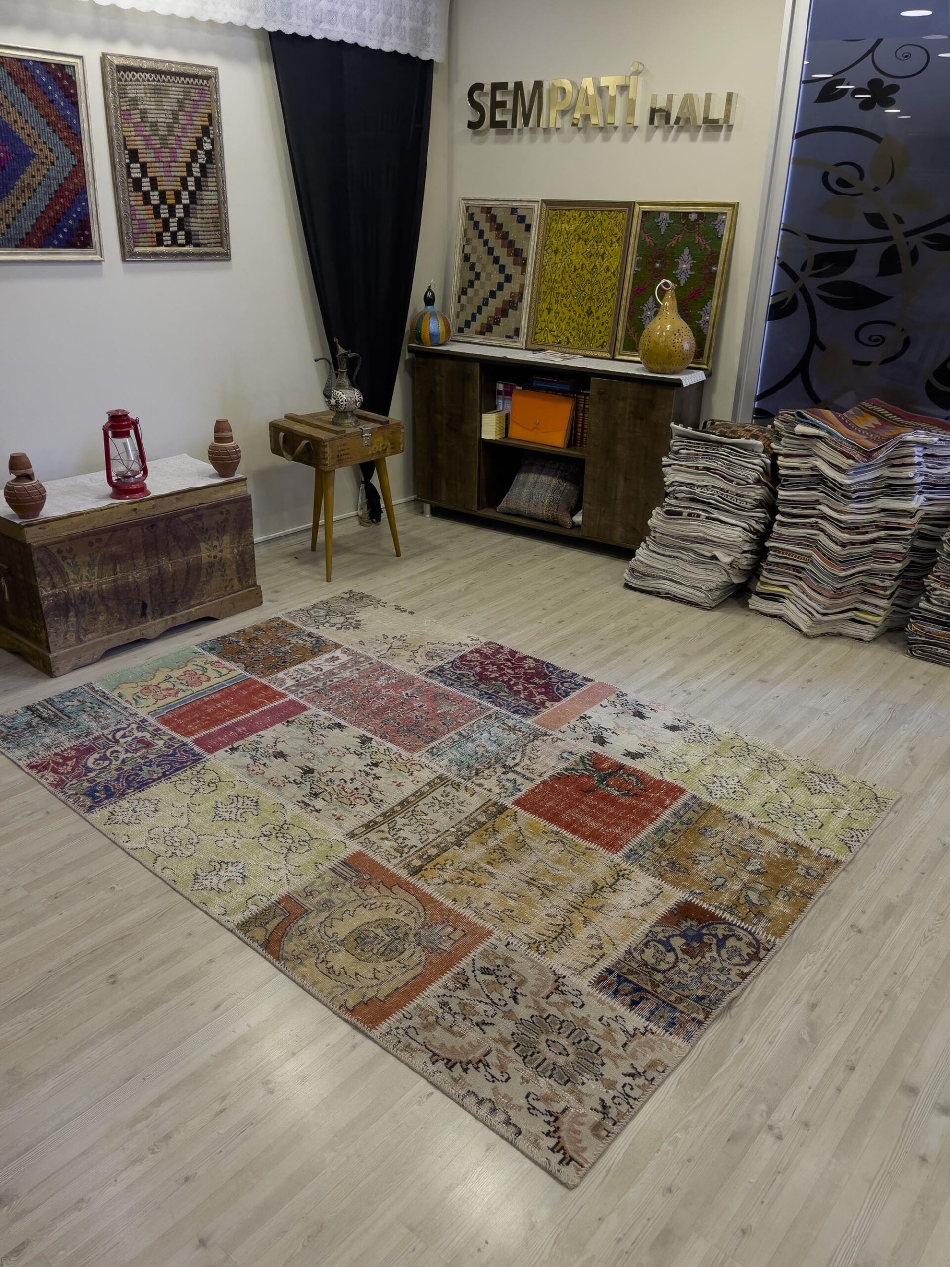 Modern Eşsiz Özel Patchwork Halı 161x233 cm 4059 - Görsel 5