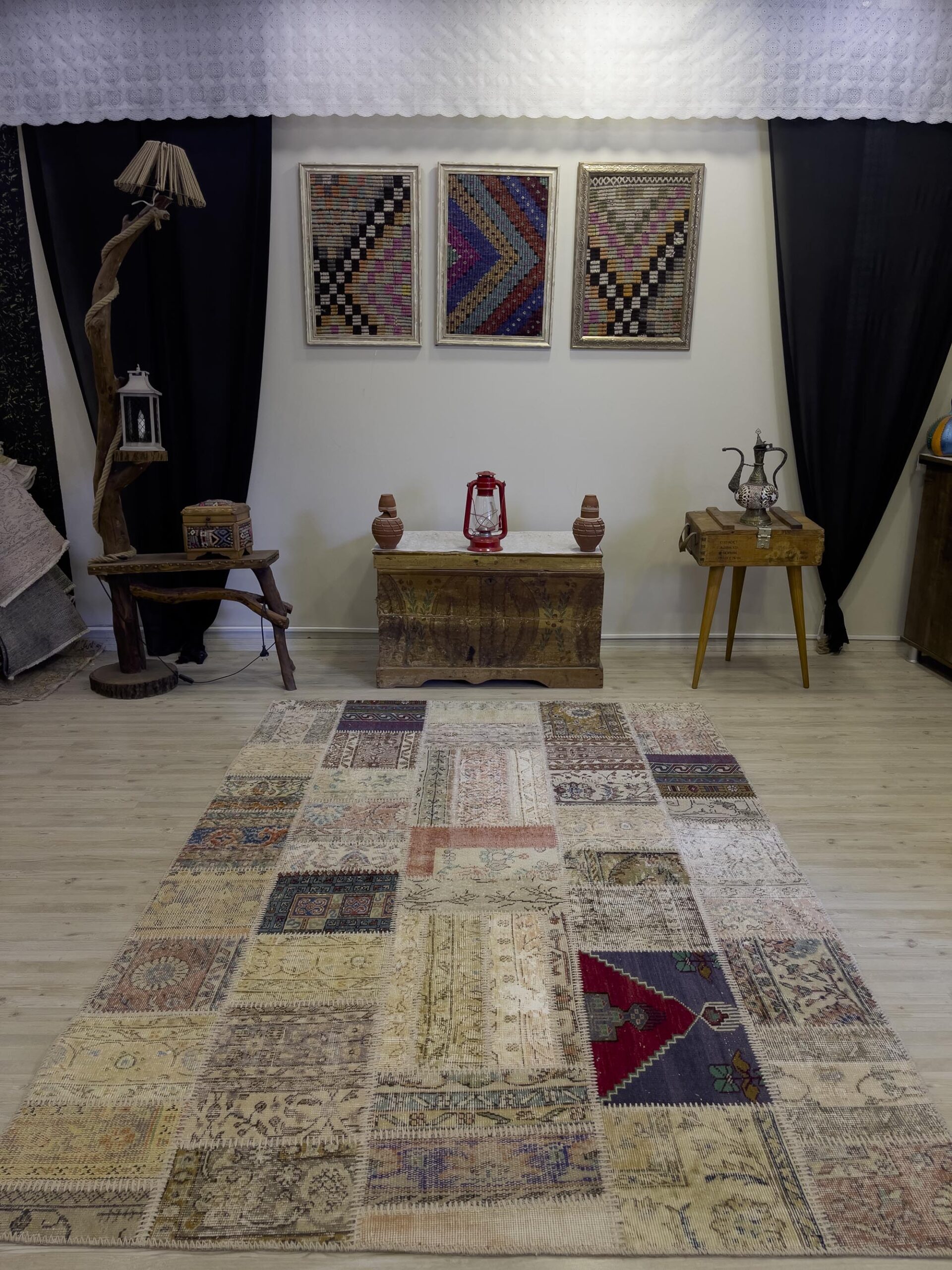 Modern Eşsiz Özel Patchwork Halı 161x231 cm 4061 - Görsel 7