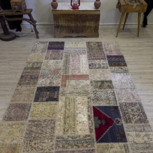 Eşsiz Güzelliğe Sahip Olan Özel Patchwork Halı 163x233 cm 4060