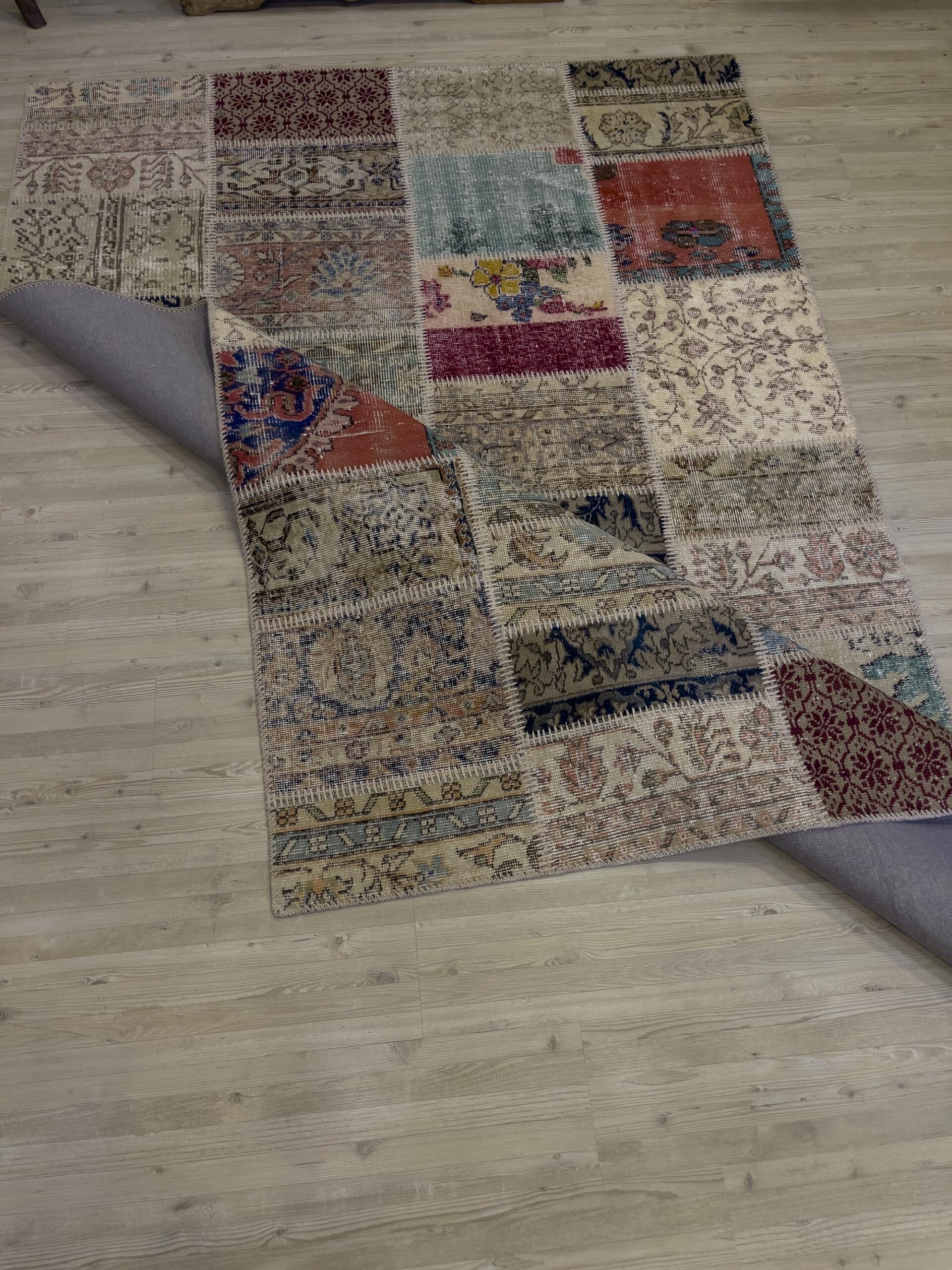 Eşsiz El Dokuma Patchwork Halı 161x235 cm 4063 - Görsel 3