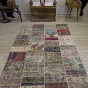 Eşsiz El Dokuma Patchwork Halı 161x235 cm 4063