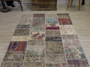 Eşsiz El Dokuma Patchwork Halı 161x235 cm 4063