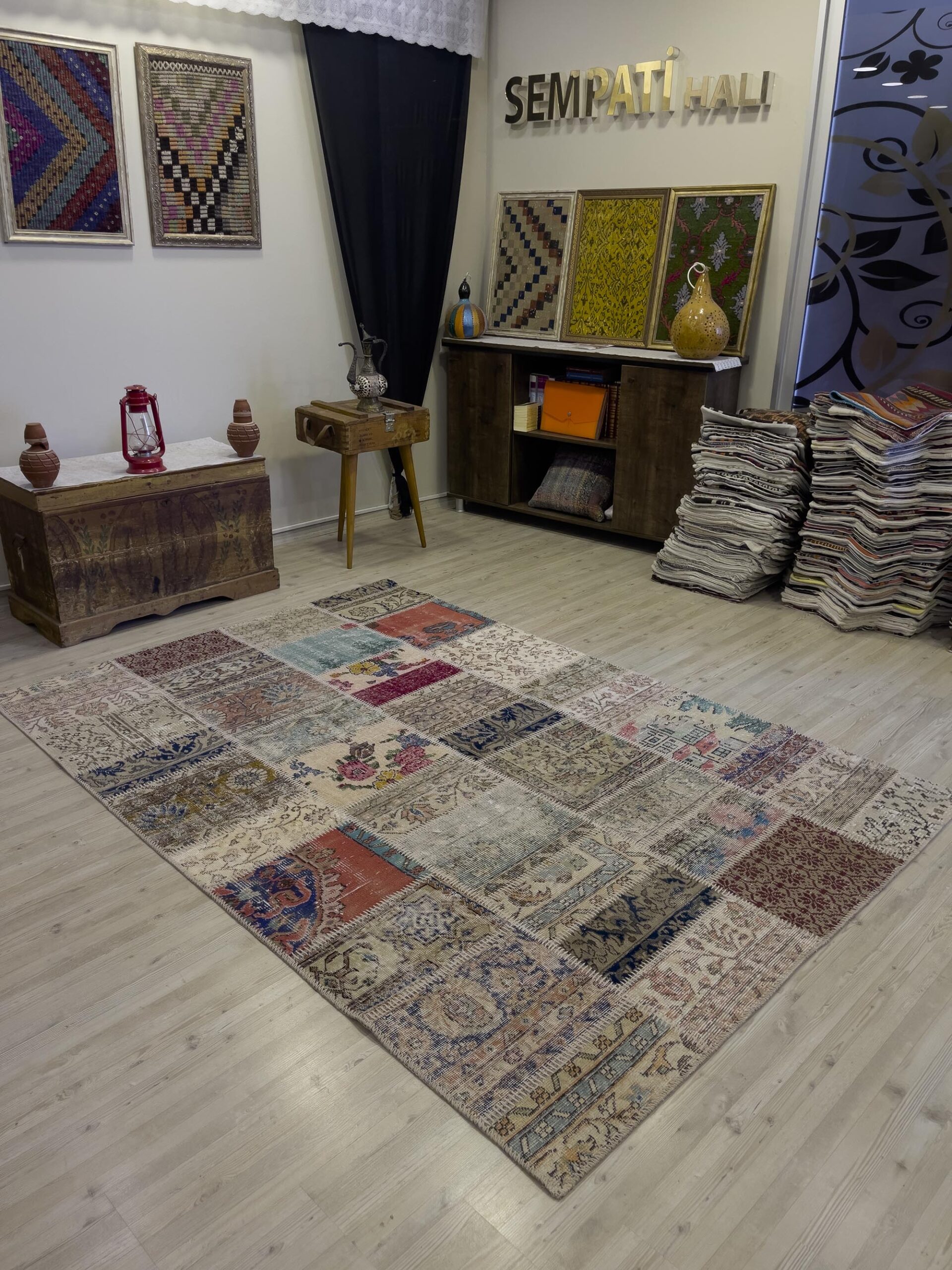 Eşsiz El Dokuma Patchwork Halı 161x235 cm 4063 - Görsel 6