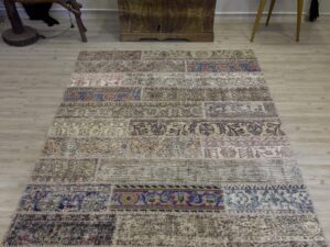El Dokuma Eskitme Özel Patchwork Halı 161x234 cm 4066