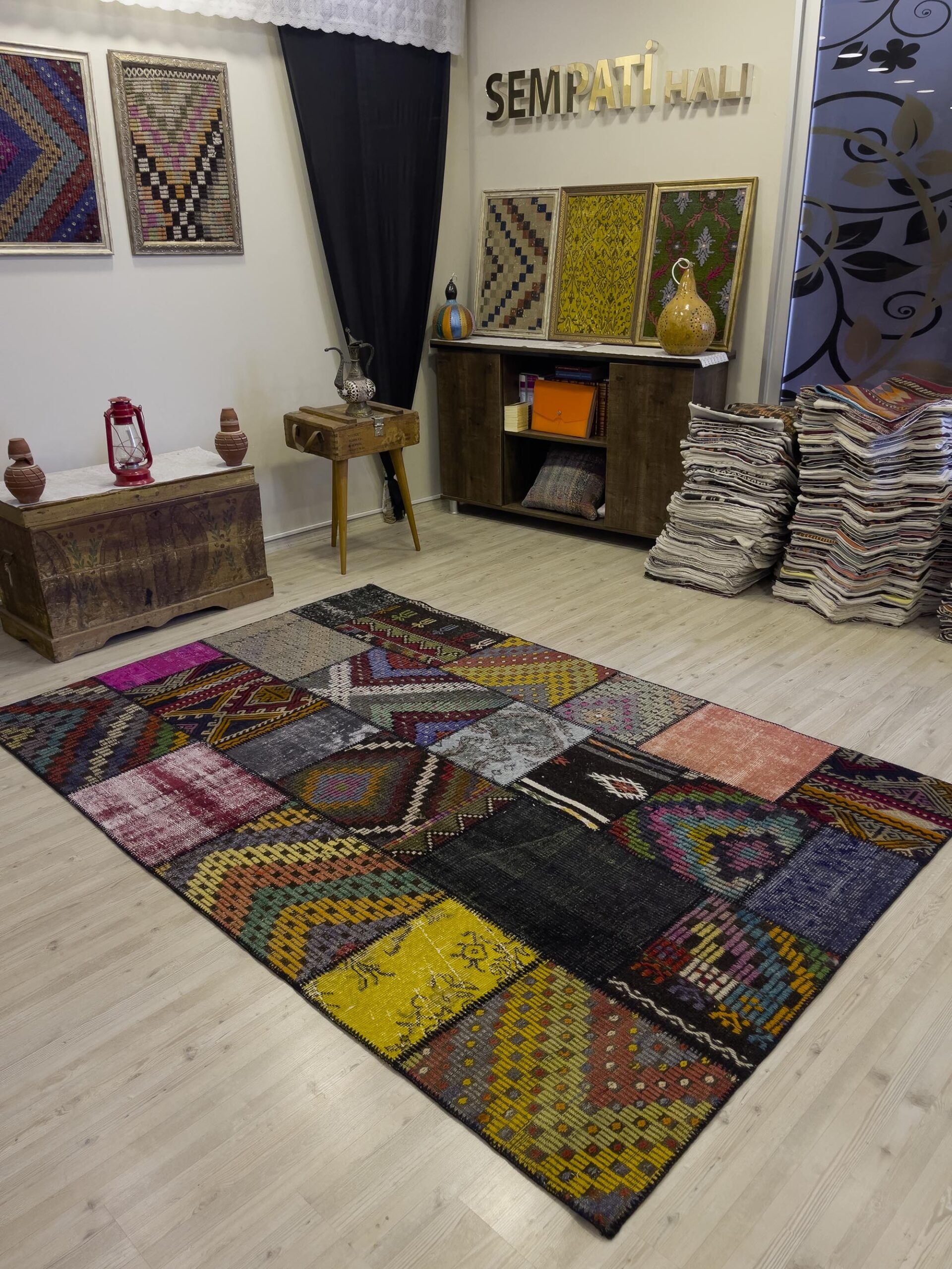 Eşsiz Klasik Gereçk Özel Patchwork Halı 160x244 cm 4069 - Görsel 4