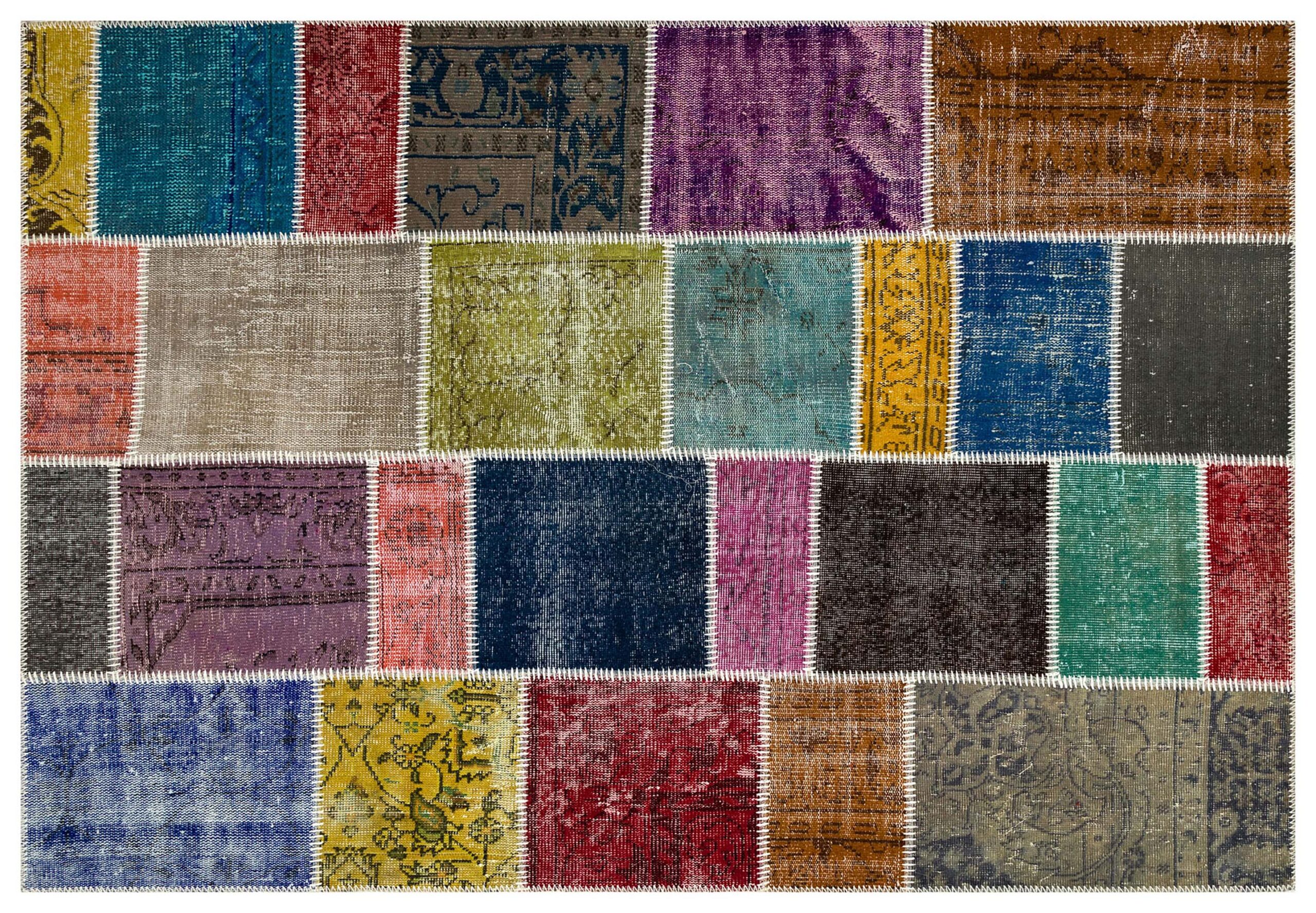 Patchwork Desenli El Yapımı Halı 160x230 cm 5972 - Görsel 2