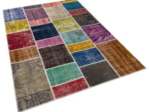 Patchwork Desenli El Yapımı Halı 160x230 cm 5972