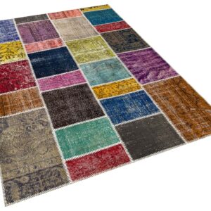 Patchwork Desenli El Yapımı Halı 160x230 cm 5972