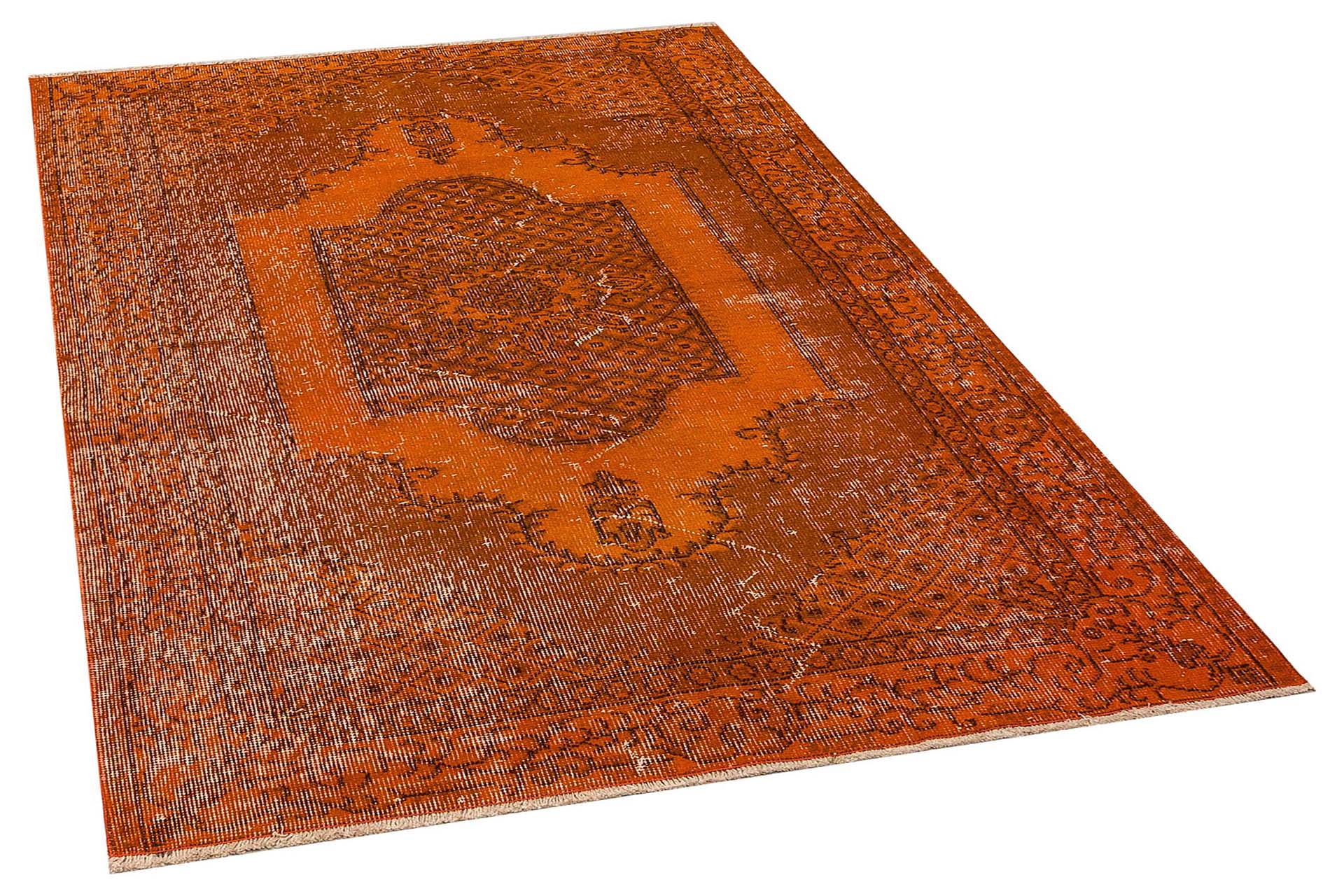 Eskitme Vintage El Dokuması Halı 114x195 cm 8502