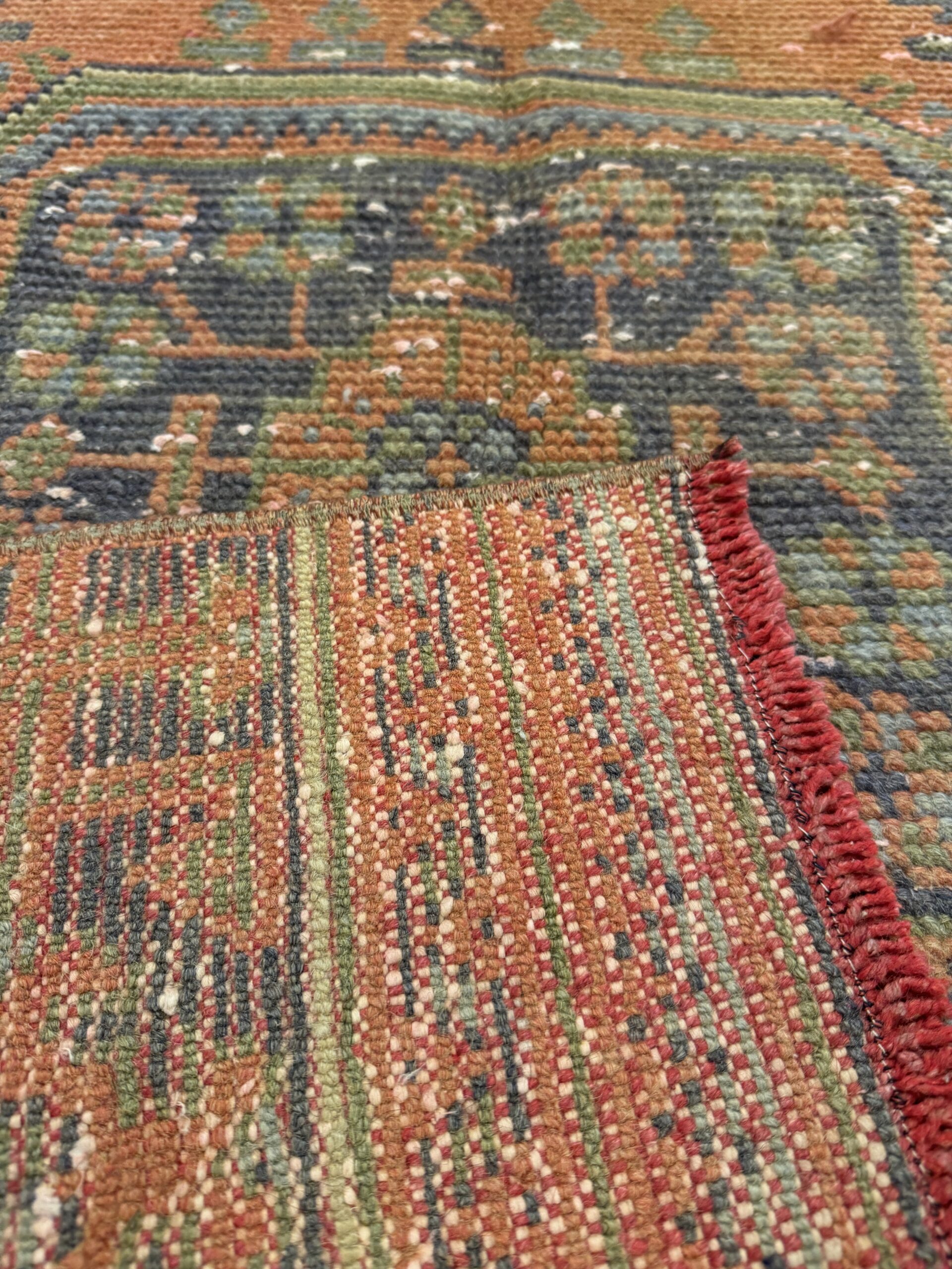 Eskitme El Dokuma Vintage Yolluk Halı 90x345 cm 10457 - Görsel 4