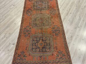 Eskitme El Dokuma Vintage Yolluk Halı 90x345 cm 10457