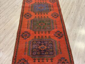 Eskitme El Dokuma Vintage Yolluk Halı104x350 cm 10460