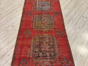Eskitme El Dokuma Vintage Yolluk Halı 99x370 cm 10462