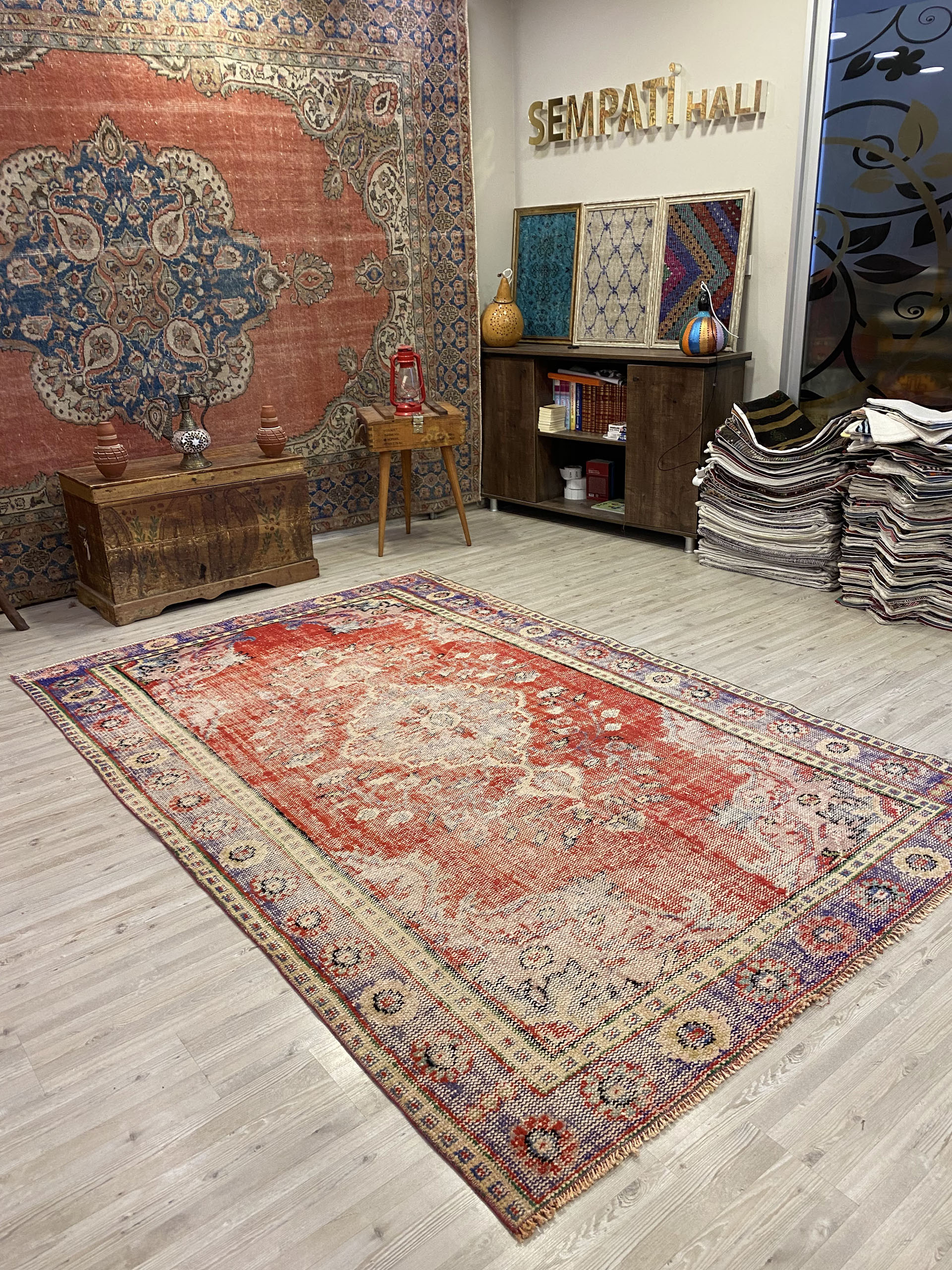 Geleneksel Vintage El Yapımı Halısı   171x270 cm 10311