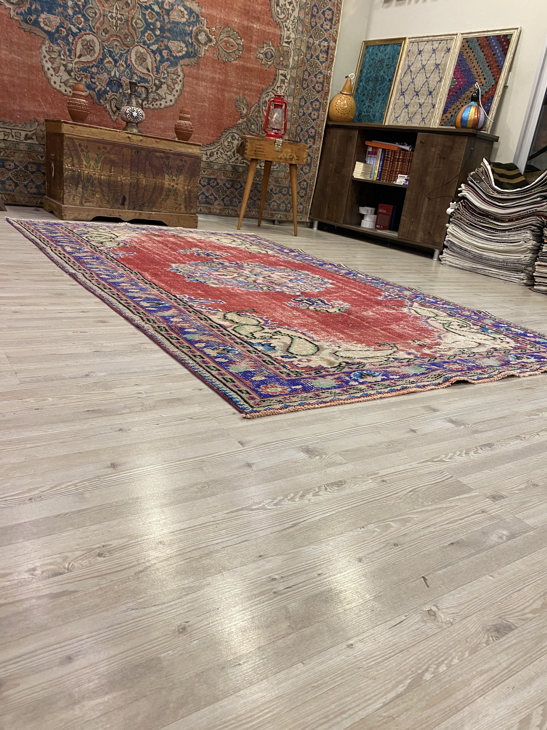 El Yapımı Vintage Halı 153x260 cm 10314 - Görsel 4