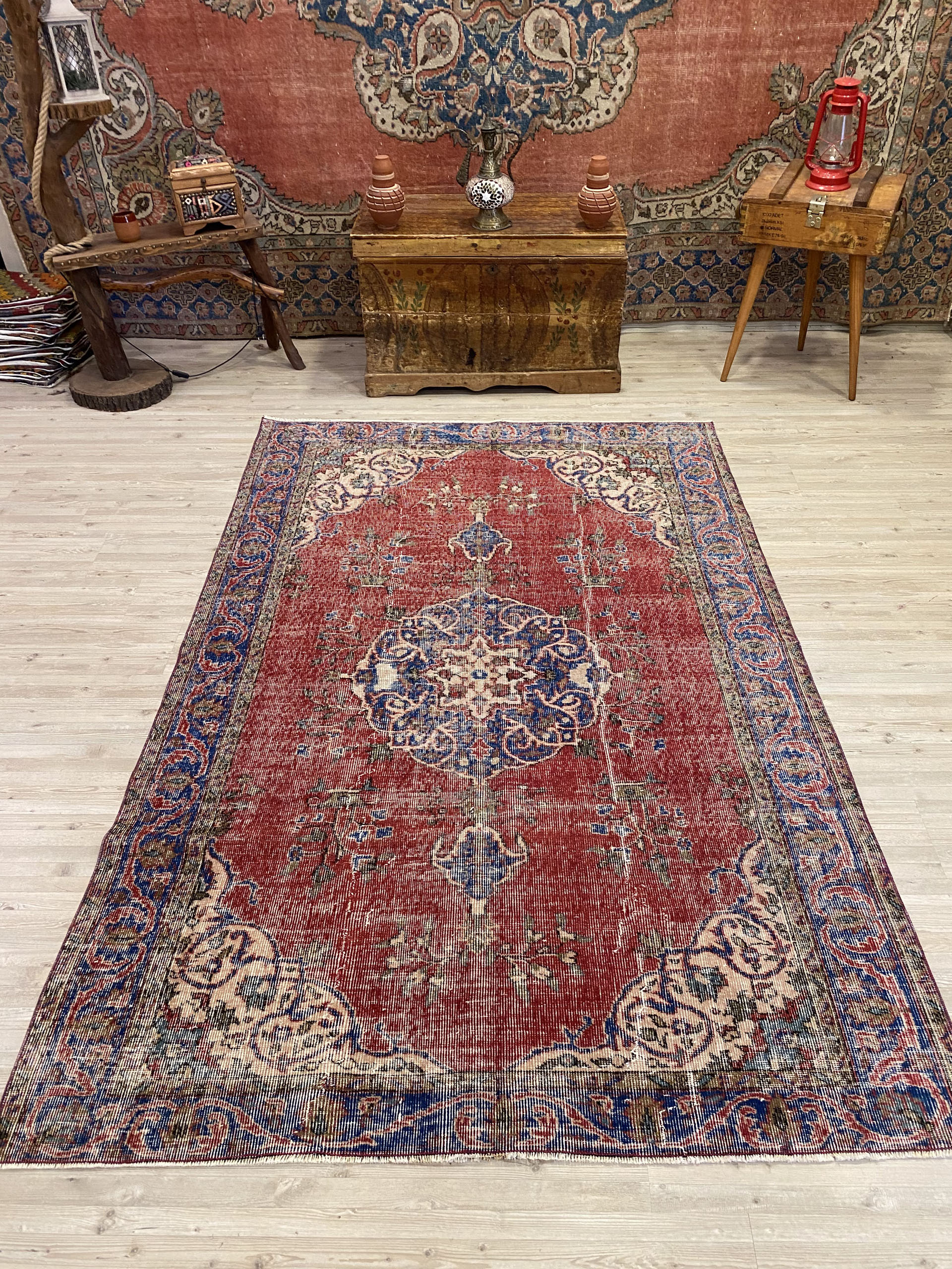 El Yapımı Eskitme Halı 155x238 cm 10319 - Görsel 3