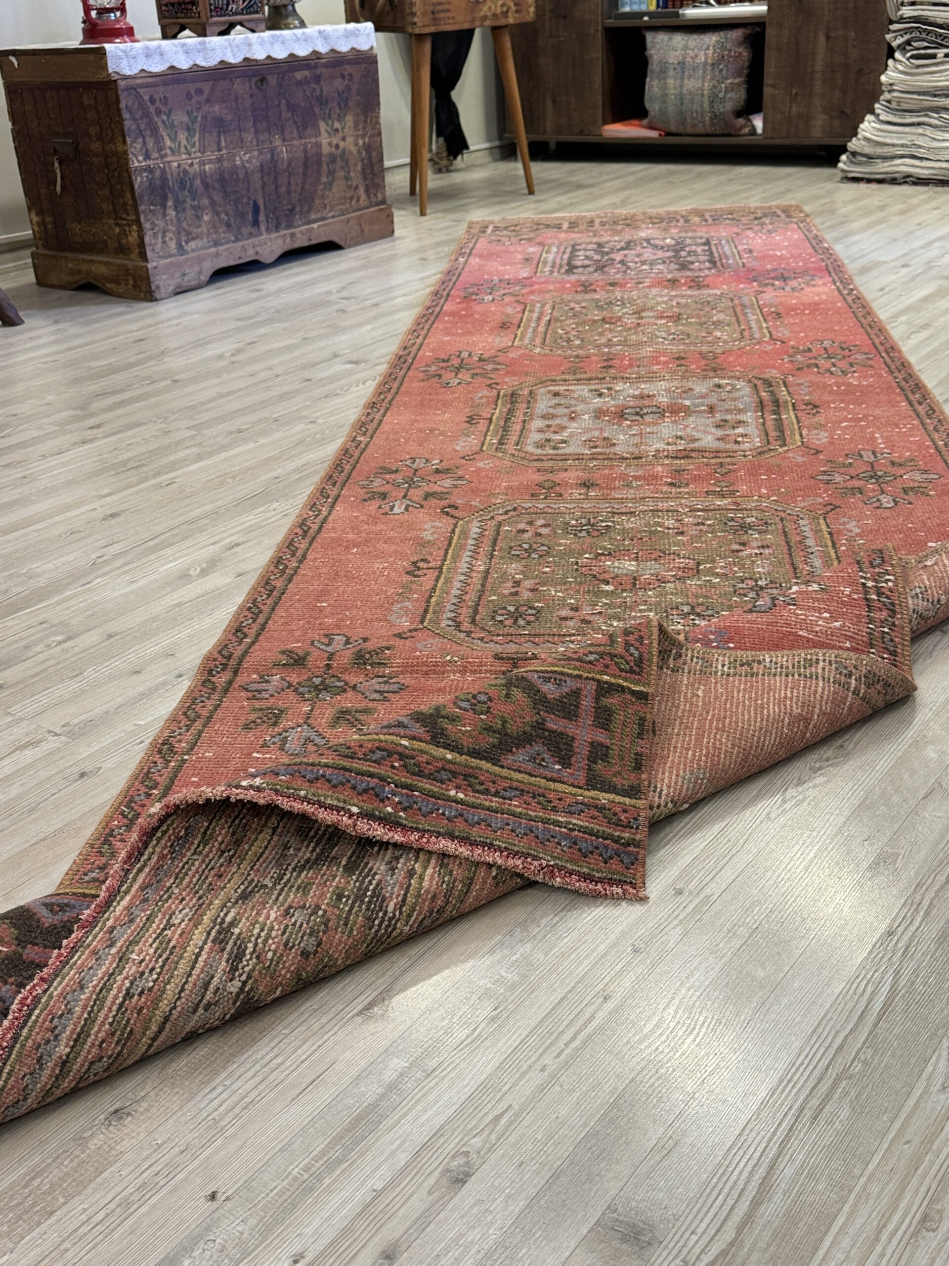 El Yapımı Anadolu Halısı 95x370 cm 10461 - Görsel 4