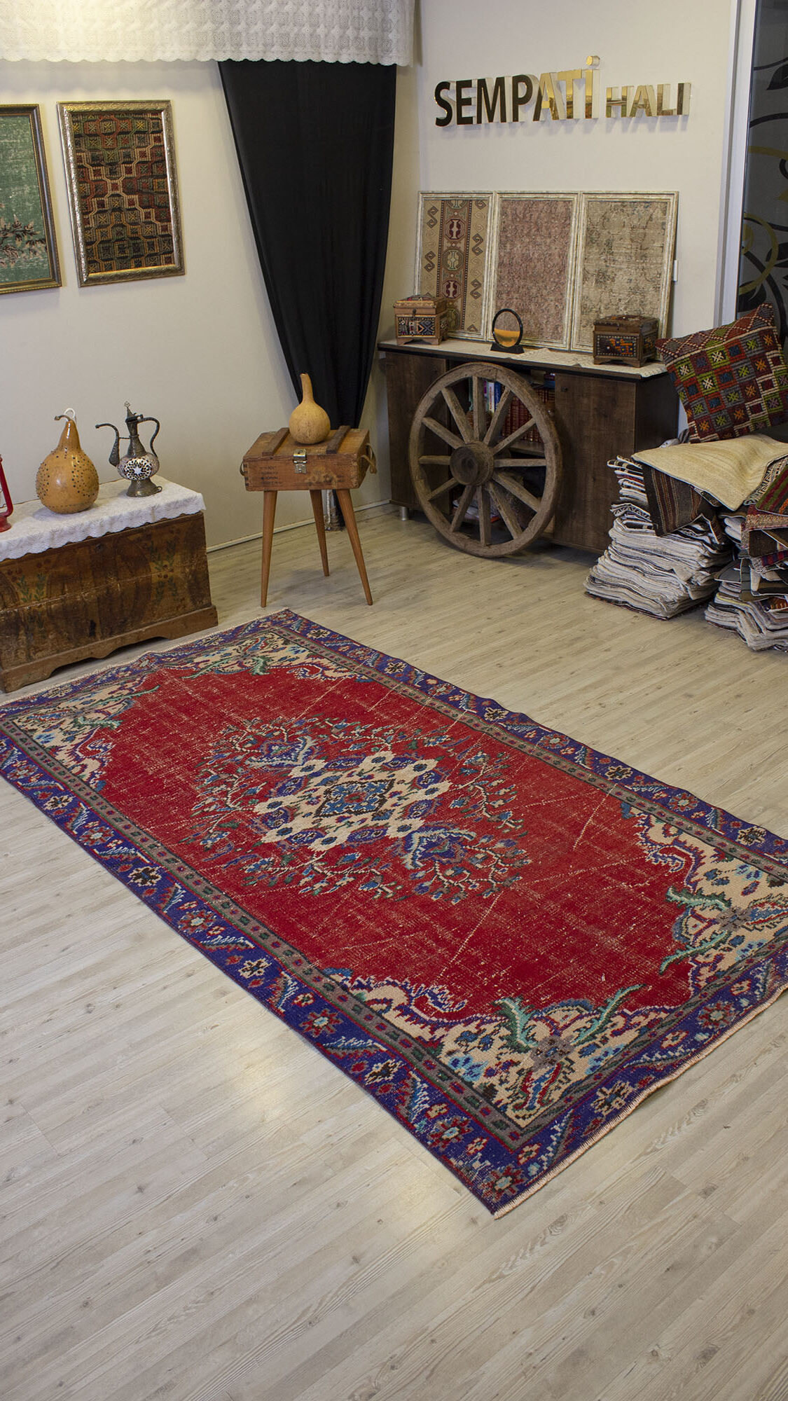 Geleneksel Vintage El Yapımı Halısı 140x270 cm 10500 - Görsel 2