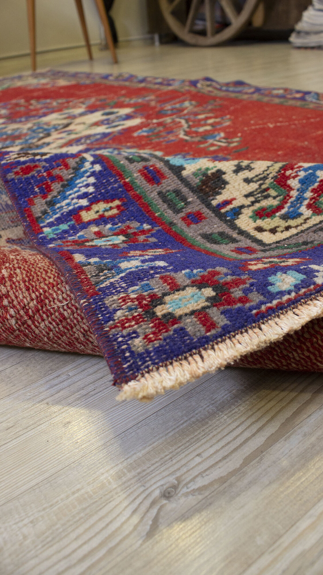 Geleneksel Vintage El Yapımı Halısı 140x270 cm 10500 - Görsel 4