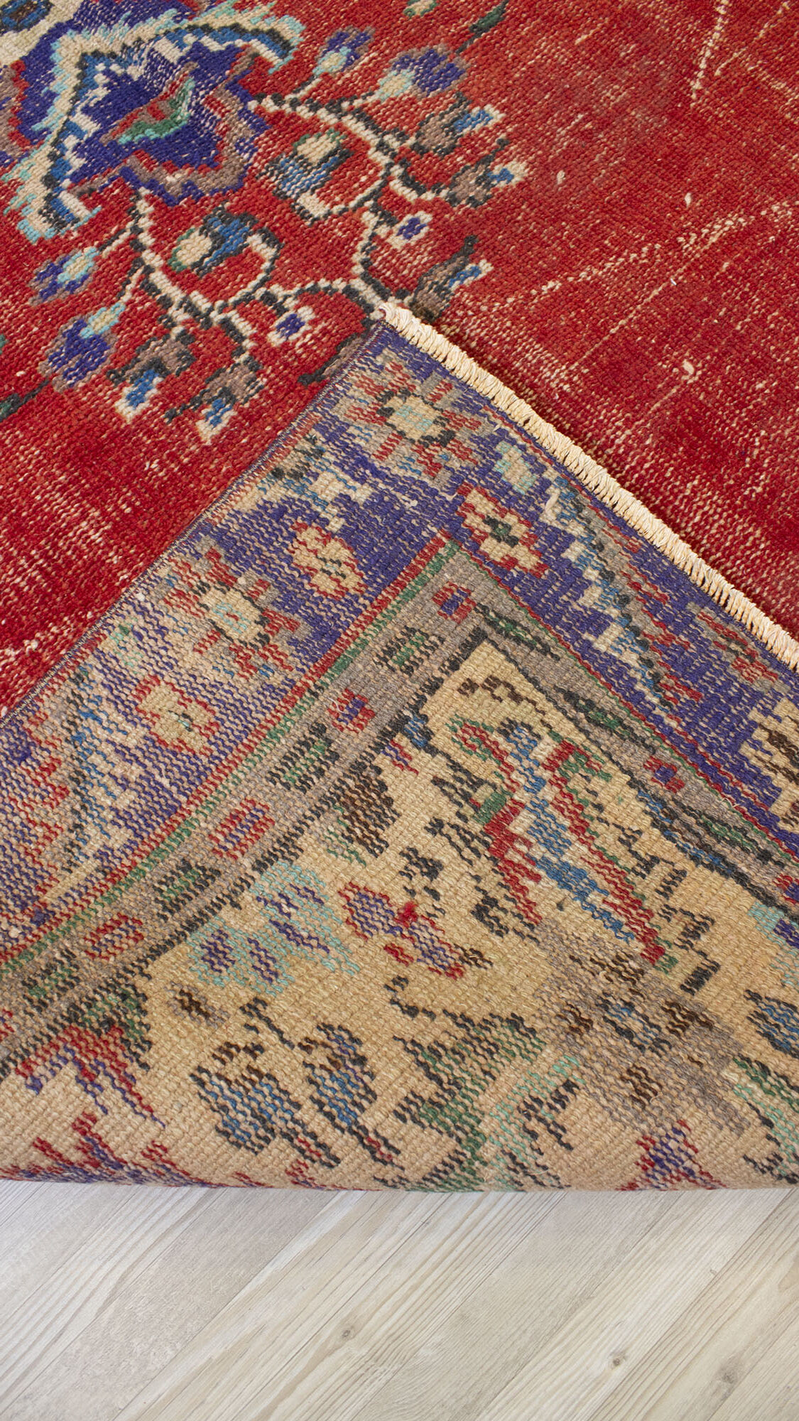 Geleneksel Vintage El Yapımı Halısı 140x270 cm 10500 - Görsel 5