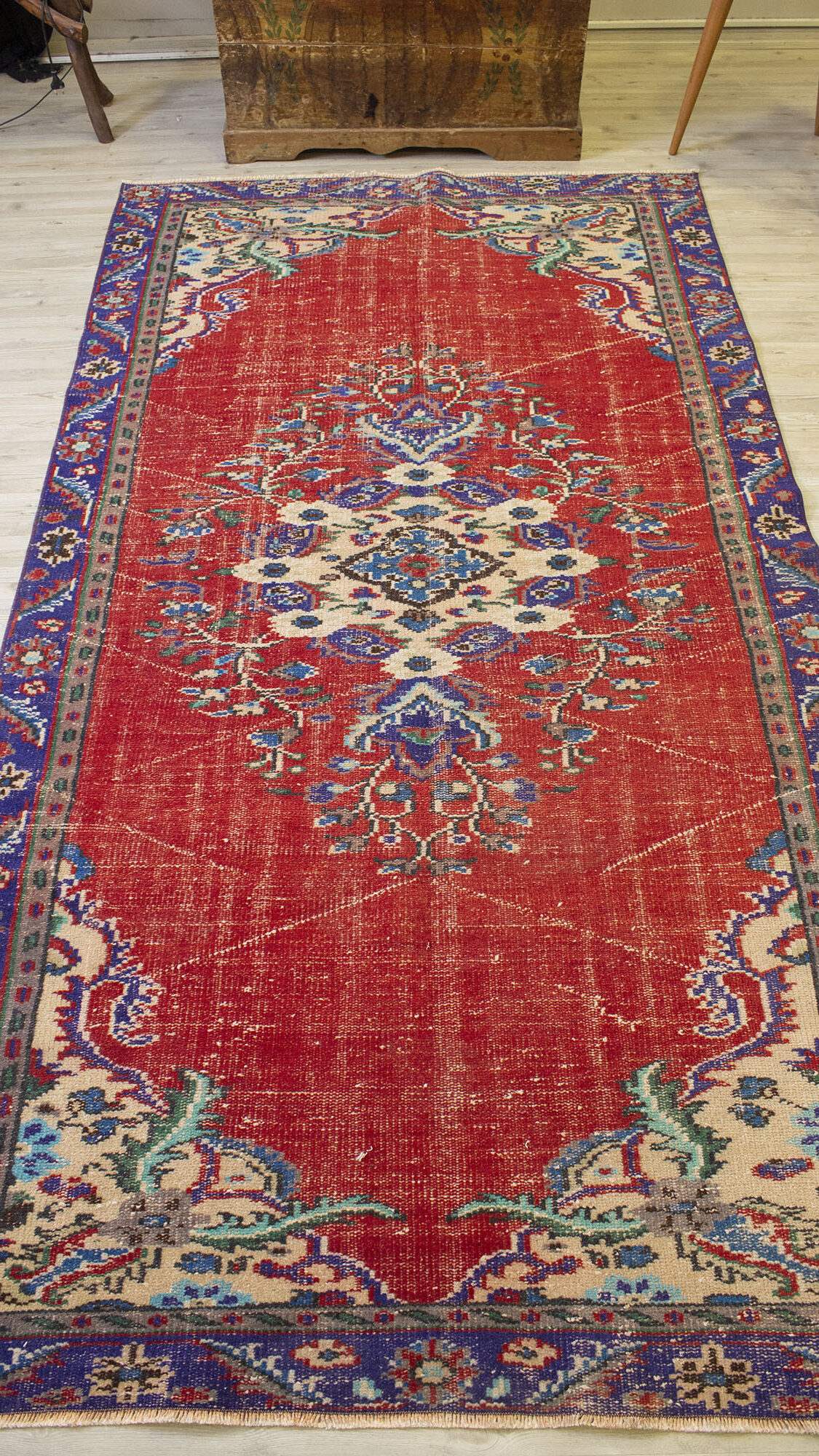 Geleneksel Vintage El Yapımı Halısı 140x270 cm 10500 - Görsel 8